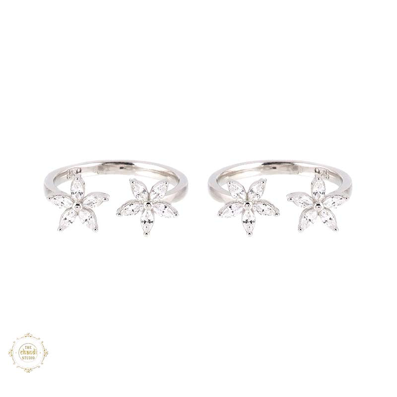 Sterling Silver Sterling Sparkling Shine Toe Ring