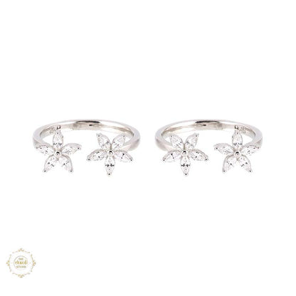 Sterling Silver Sterling Sparkling Shine Toe Ring