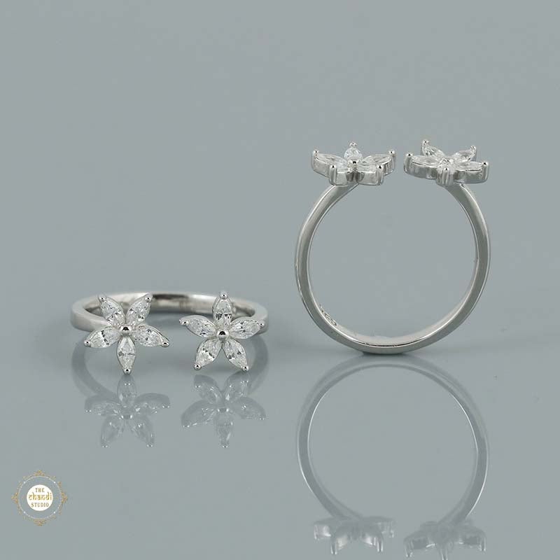 Sterling Silver Sterling Sparkling Shine Toe Ring