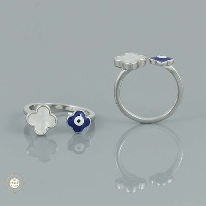 Sterling Silver Sparkling evil eye toe ring