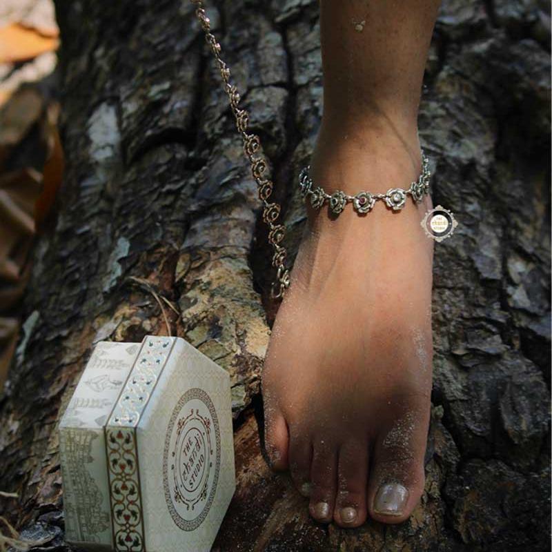 Rose Pure Silver 925 Anklet