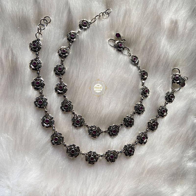 Rose Pure Silver 925 Anklet