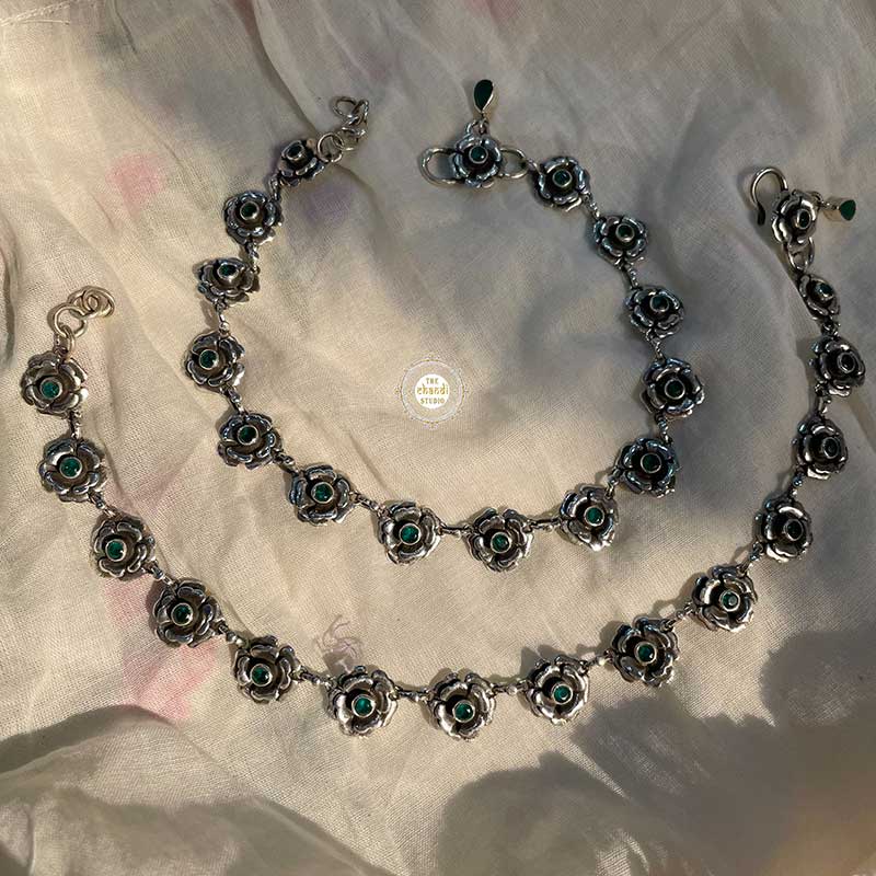 Rose Pure Silver 925 Anklet