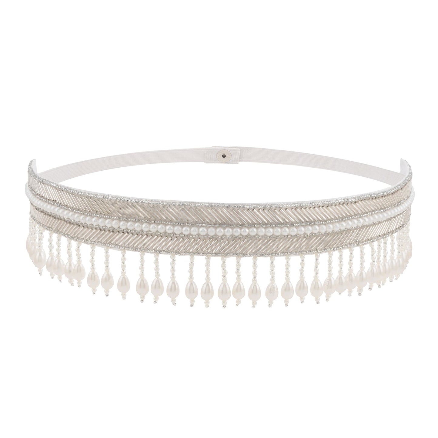 Teejh Naysa Pearl Silver Belt