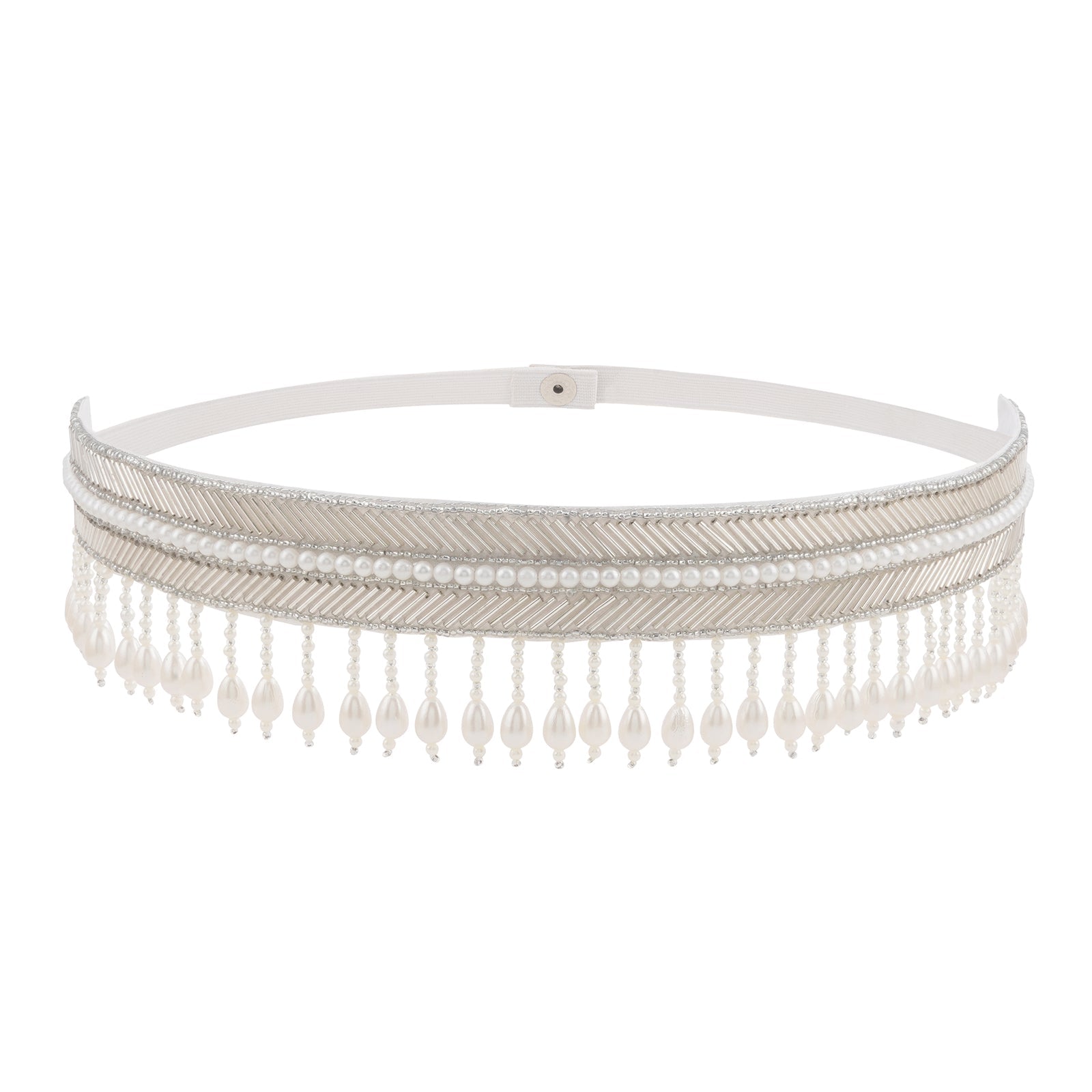 Teejh Naysa Pearl Silver Belt