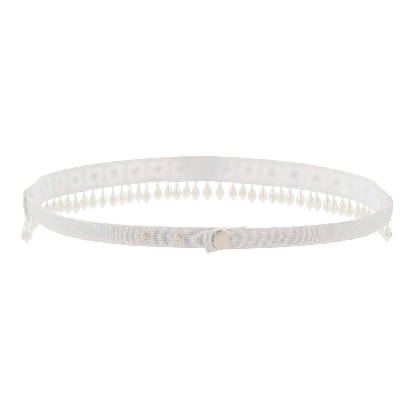 Teejh Saraayu Bead Mirror White Belt