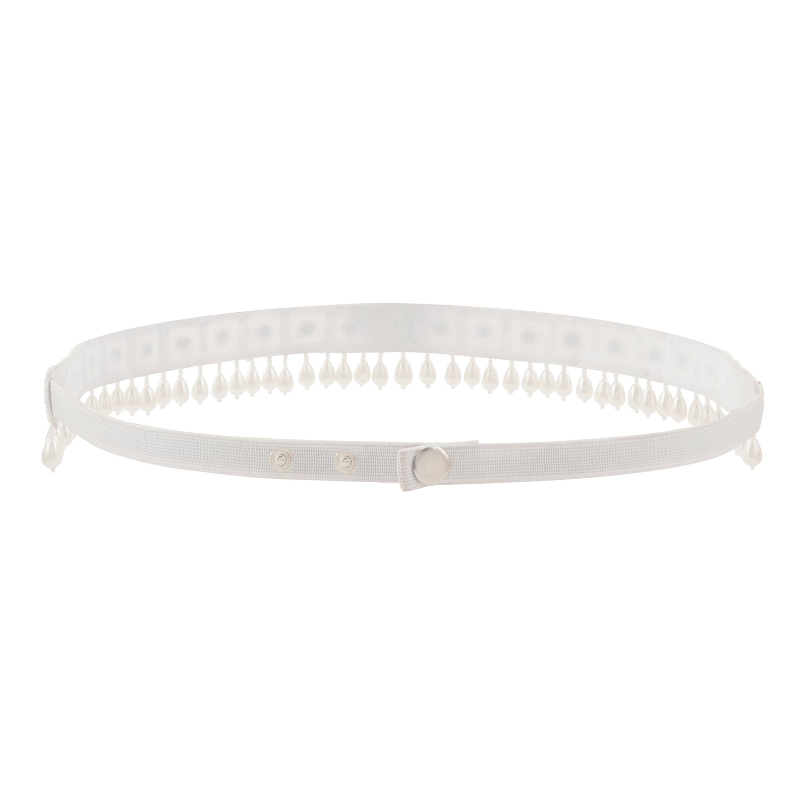 Teejh Saraayu Bead Mirror White Belt