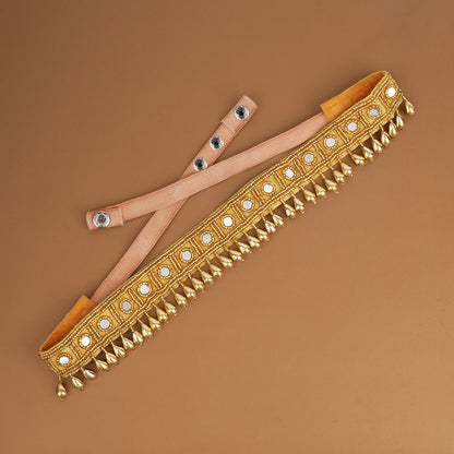 Teejh Zivah Bead Mirror Gold Belt