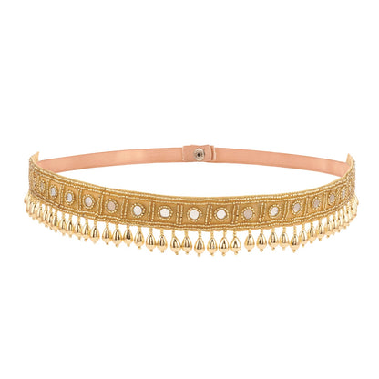 Teejh Zivah Bead Mirror Gold Belt