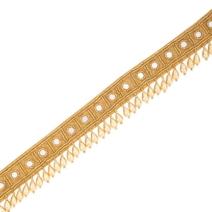 Teejh Zivah Bead Mirror Gold Belt