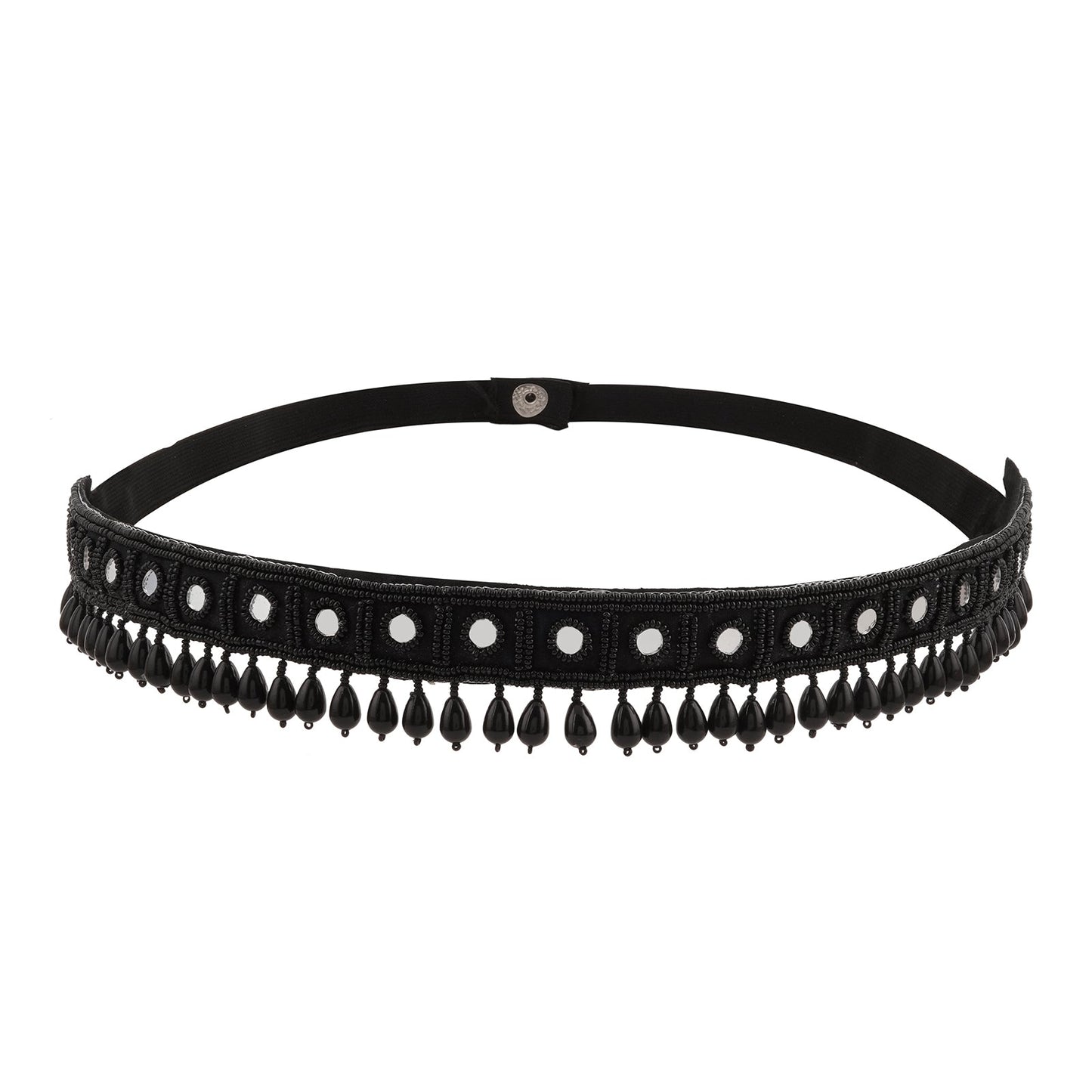 Teejh Zivah Bead Mirror Black Belt
