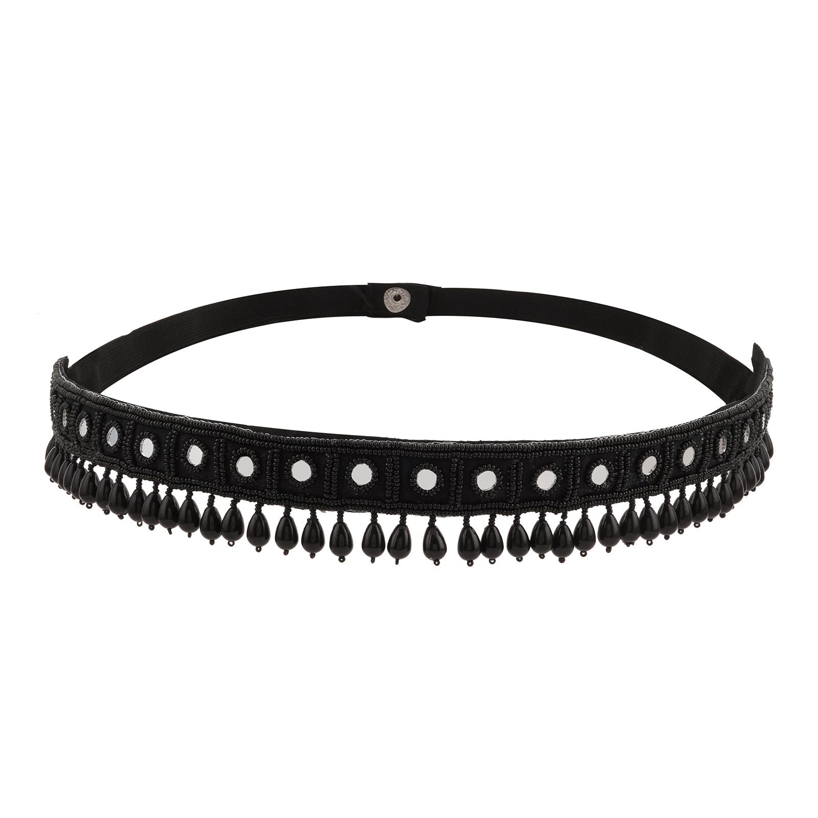 Teejh Zivah Bead Mirror Black Belt