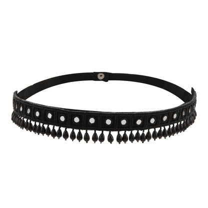 Teejh Zivah Bead Mirror Black Belt