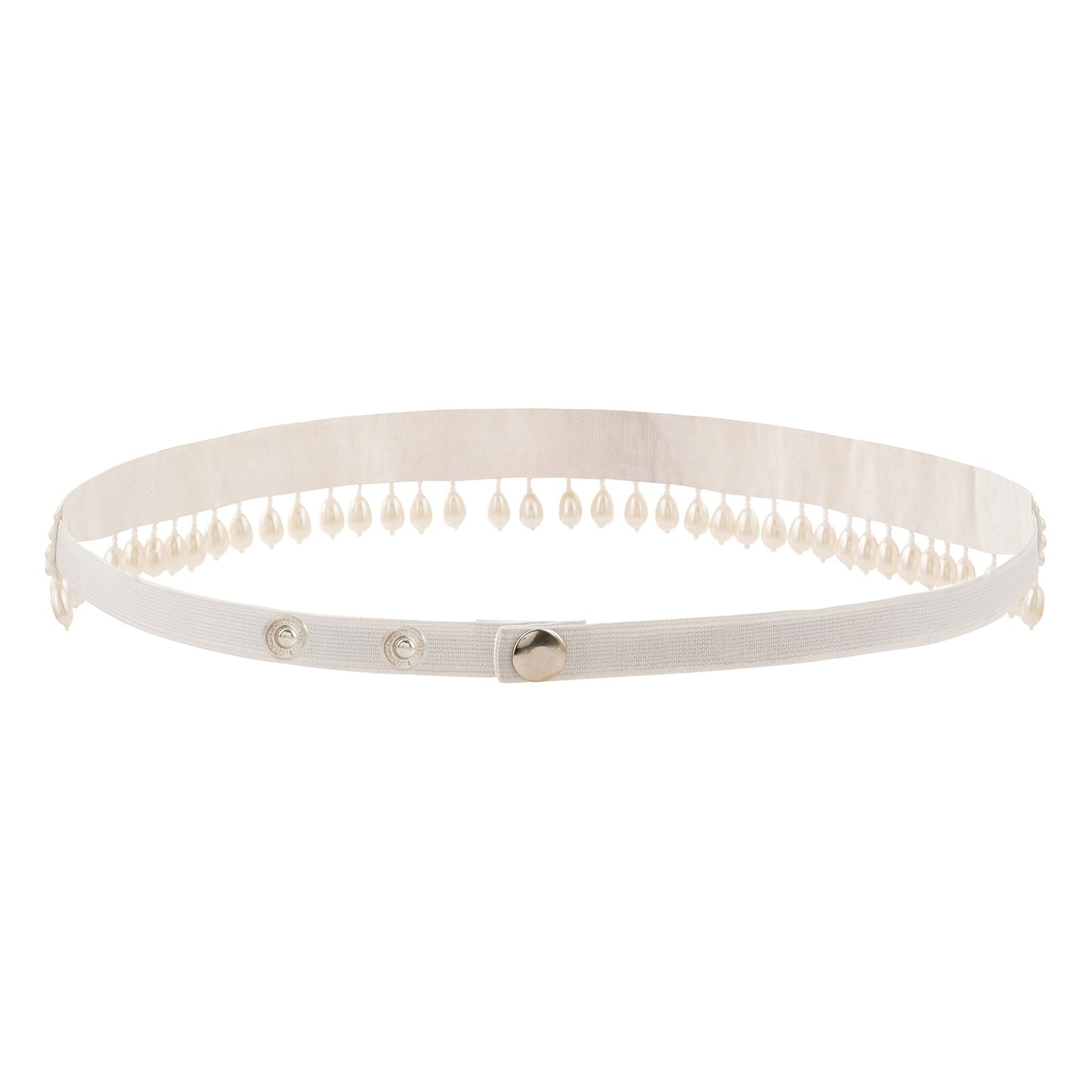 Teejh Zaaria Pearl White Belt