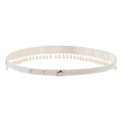 Teejh Zaaria Pearl White Belt