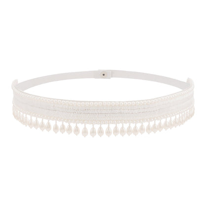 Teejh Xiti Pearl White Belt