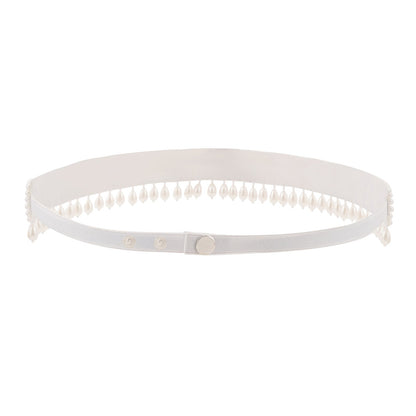 Teejh Xiti Pearl White Belt
