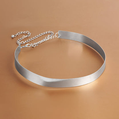 Teejh Junoon Silver Metallic Belt