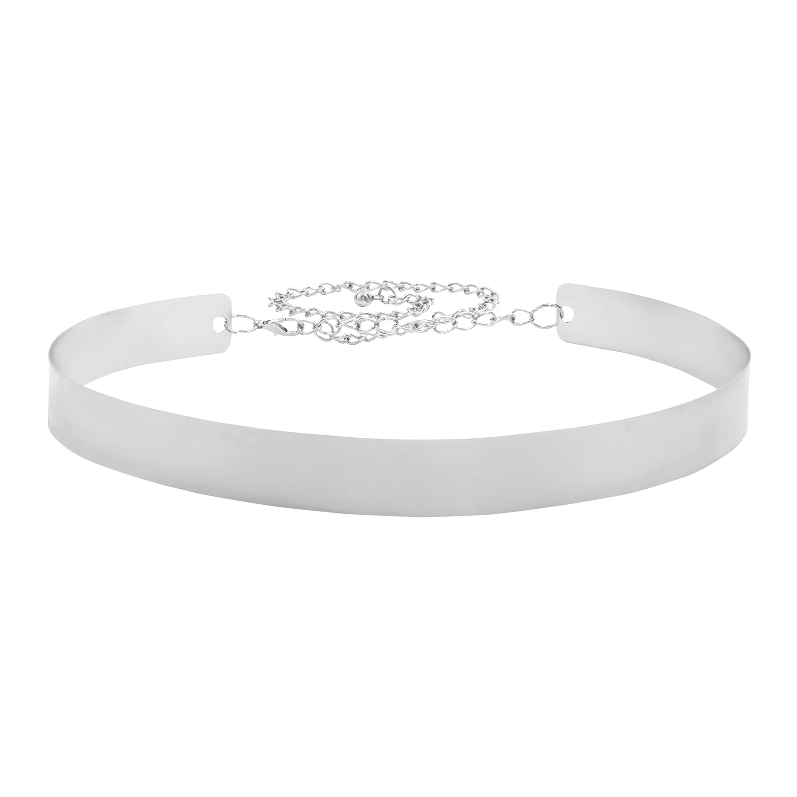 Teejh Junoon Silver Metallic Belt