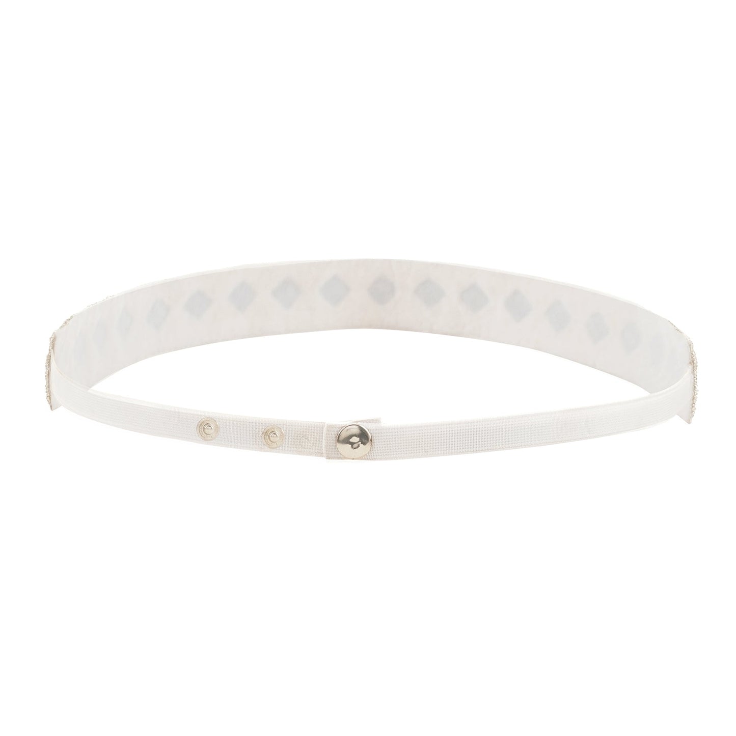 Teejh Kahani Bead Mirror White Belt