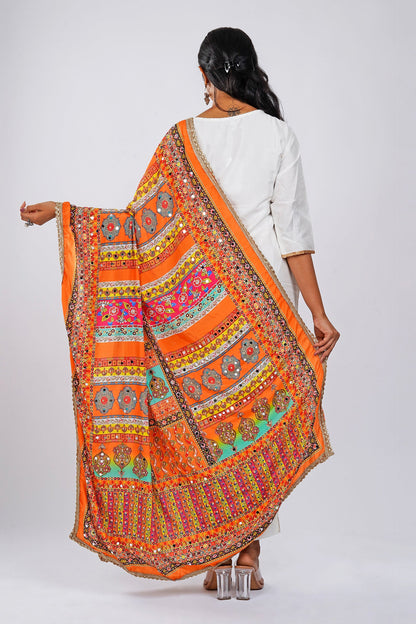 Teejh Patola Embellished Printed Dupatta