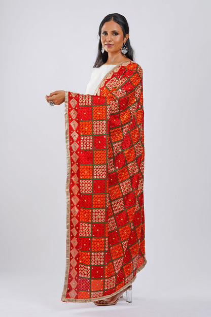 Teejh Billo Rani Phulkari Dupatta