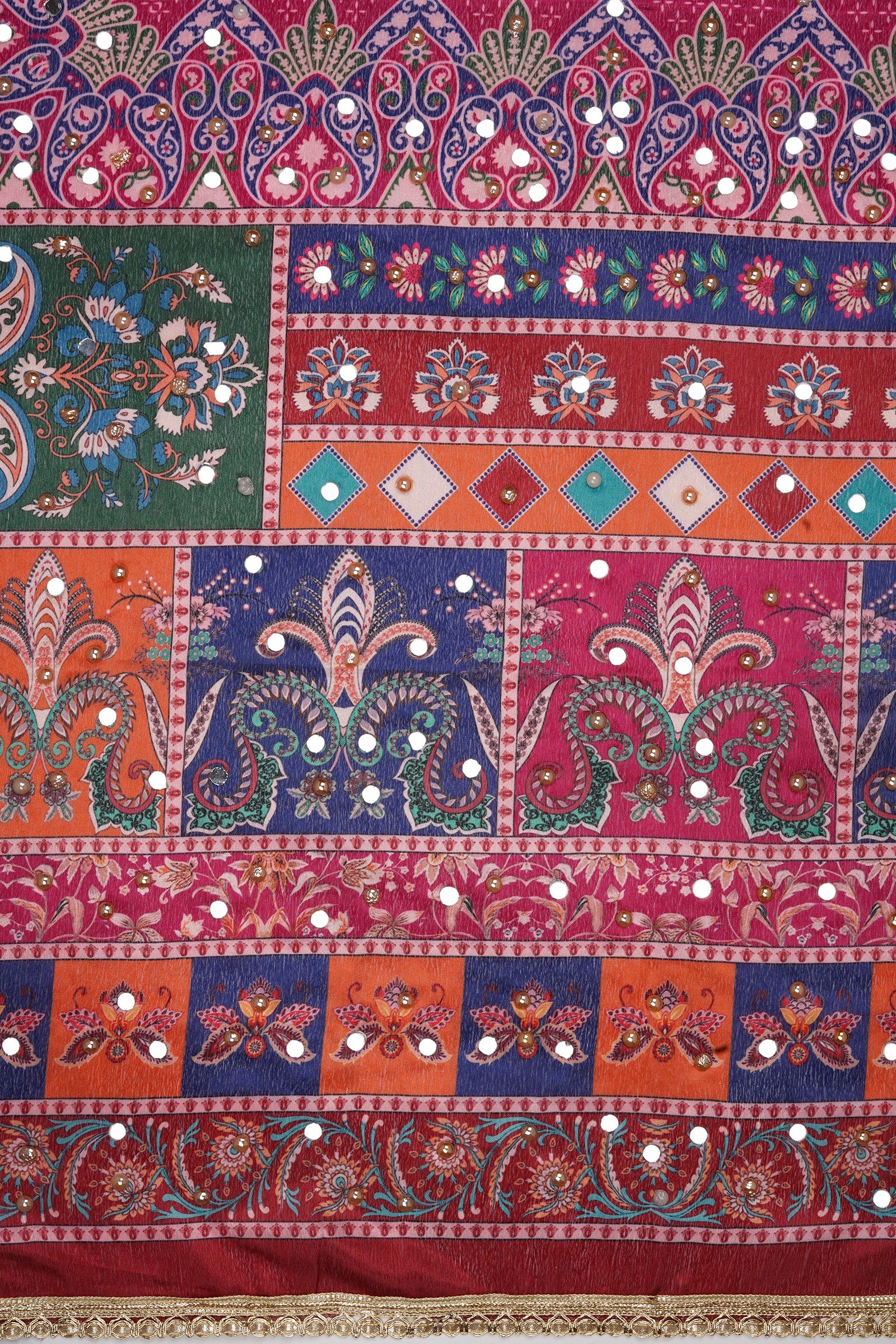 Teejh Leela Embellished Printed Dupatta