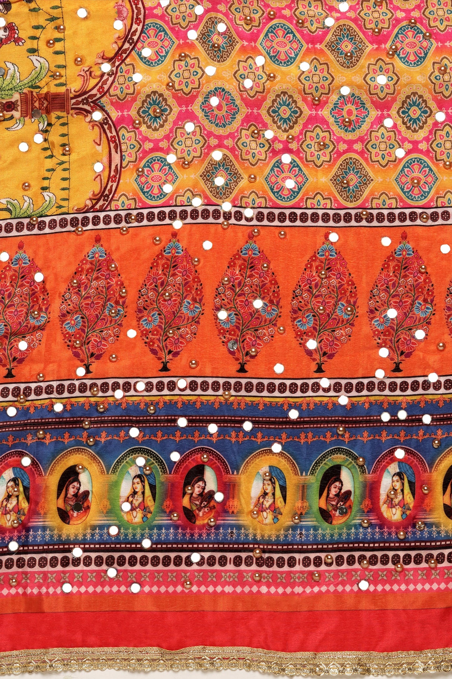 Teejh Meherbaan Embellished Printed Dupatta