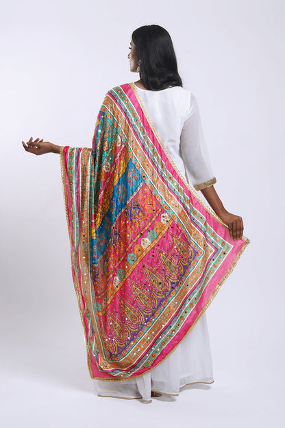 Teejh Saanjh Embellished Printed Dupatta