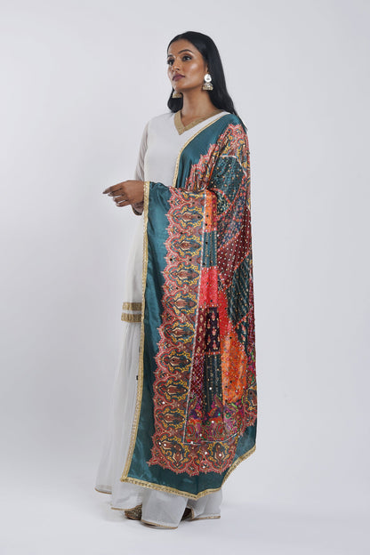 Teejh Varsha Embellished Printed Dupatta