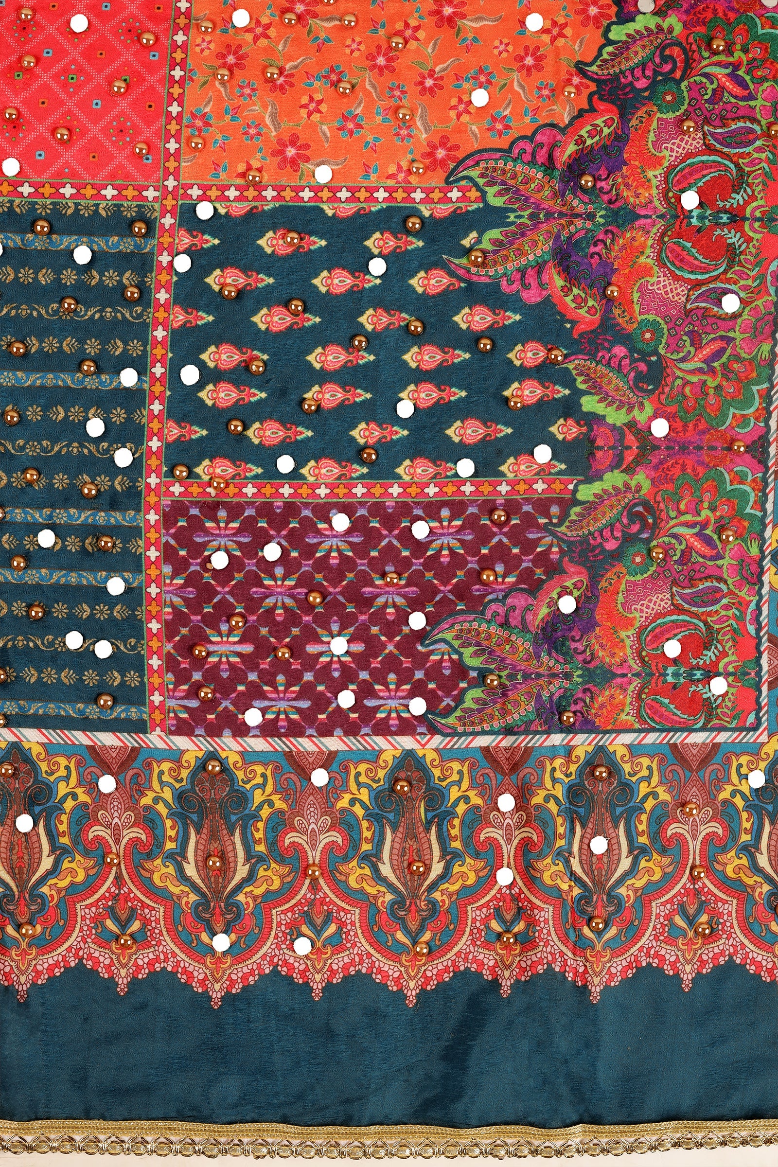 Teejh Varsha Embellished Printed Dupatta