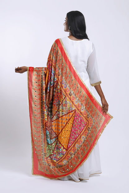 Teejh Raaga Embellished Printed Dupatta