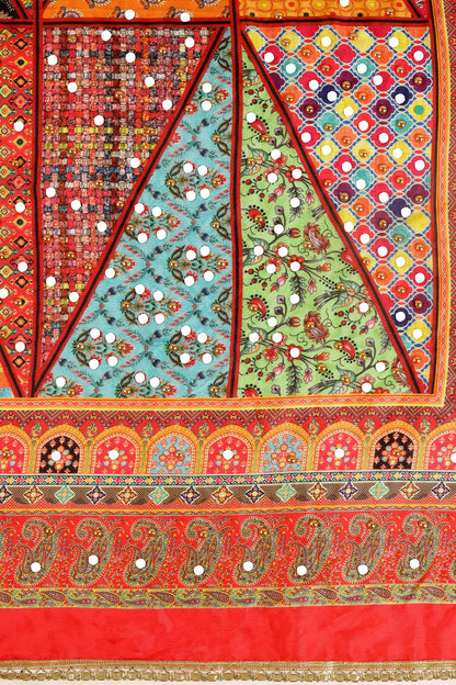 Teejh Raaga Embellished Printed Dupatta