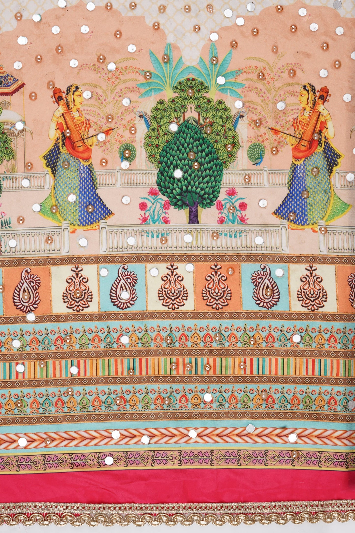 Teejh Begum Embellished Printed Dupatta