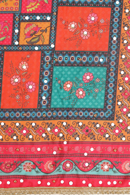 Teejh Swarnim Embellished Printed Dupatta