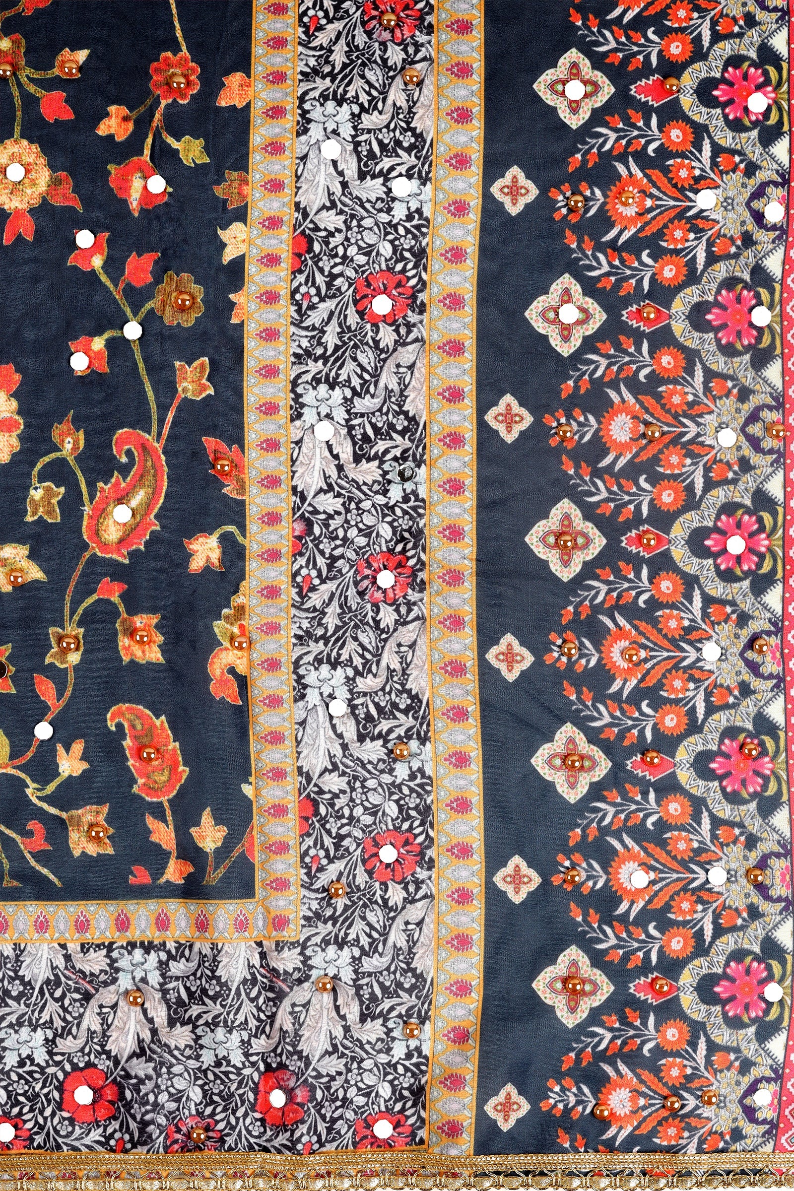 Teejh Amrapali Embellished Printed Dupatta