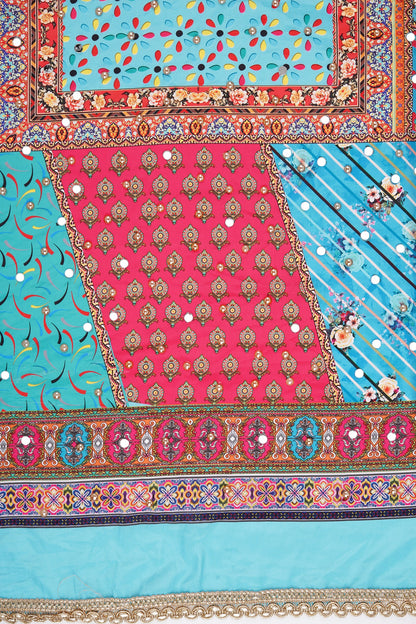 Teejh Rangila-Re Embellished Printed Dupatta