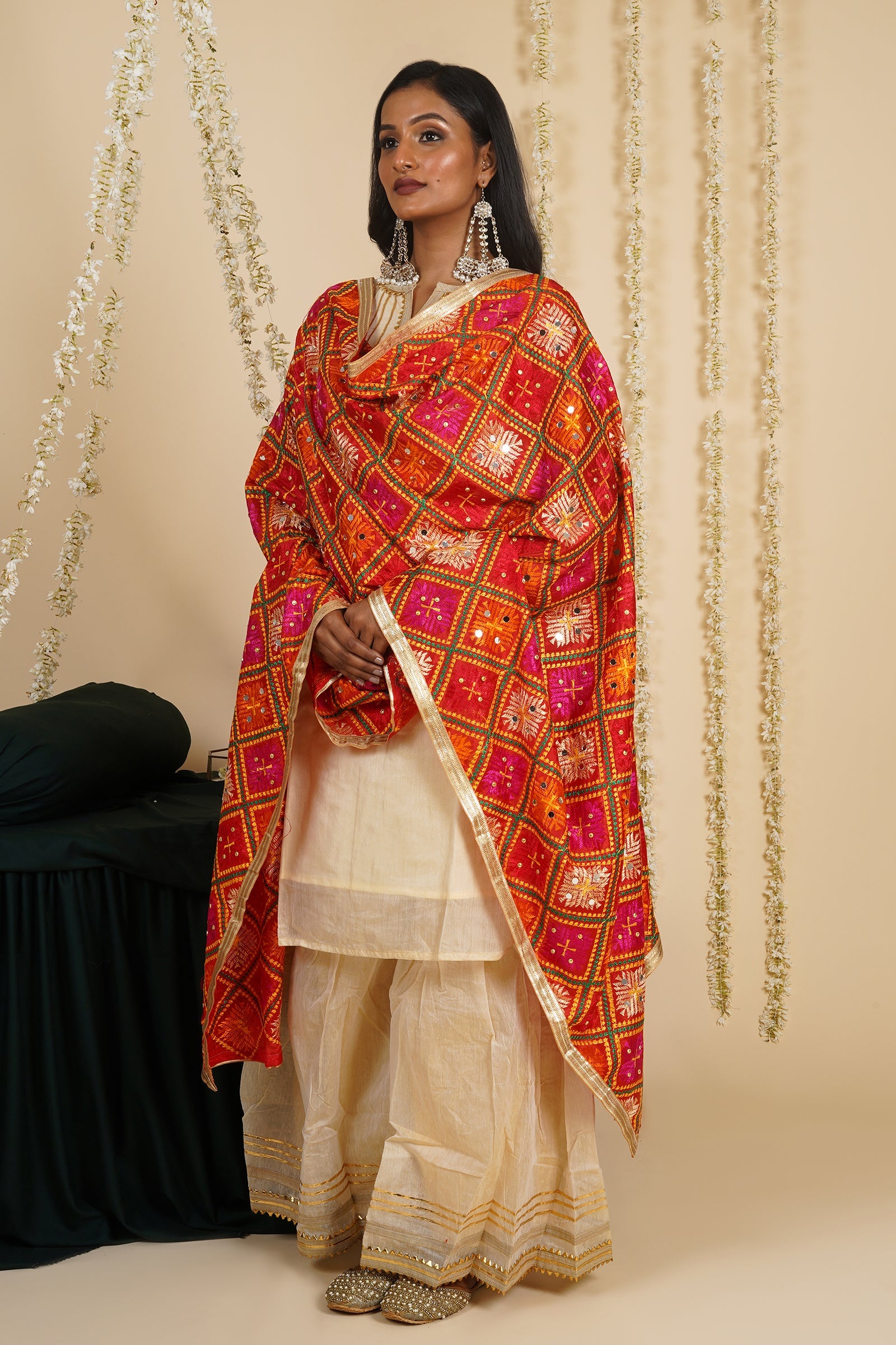 Teejh Madhurima Phulkari Dupatta