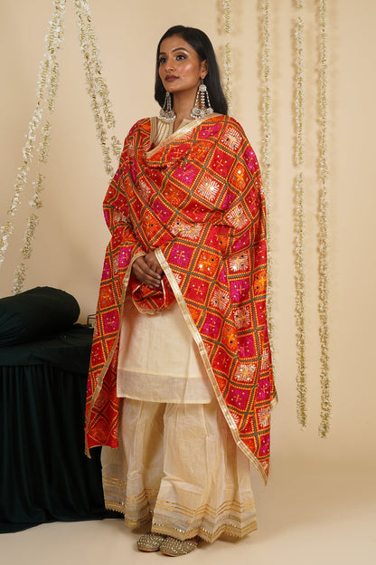 Teejh Madhurima Phulkari Dupatta