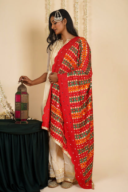 Teejh Varnika Phulkari Dupatta