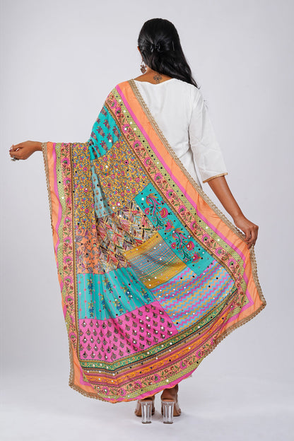 Teejh Patakha Embellished Printed Dupatta