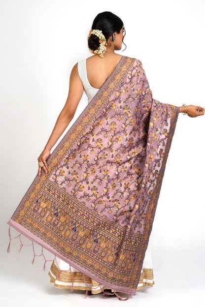 Teejh Bhaagyasree Pink Banarasi Dupatta