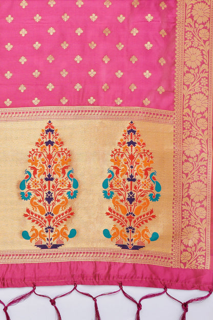 Teejh Chandra Pink Banarasi Dupatta