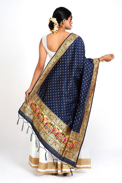 Teejh Chandira Blue Banarasi Dupatta