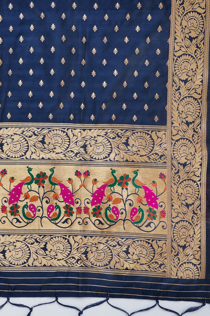 Teejh Chandira Blue Banarasi Dupatta