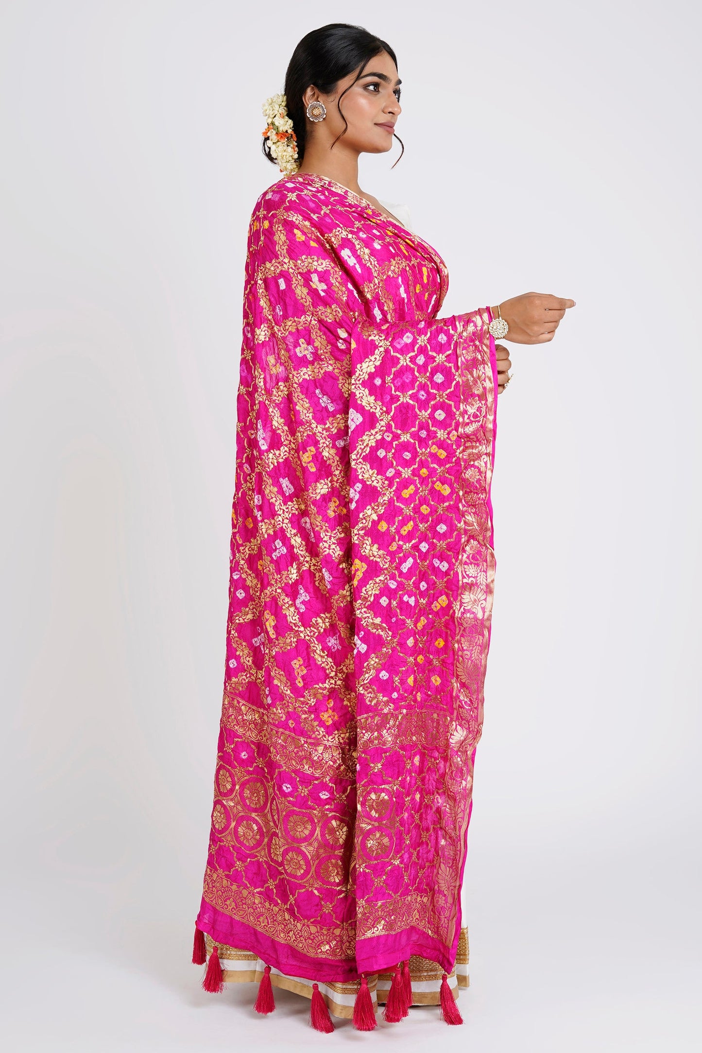 Teejh Chetna Pink Banarasi Dupatta