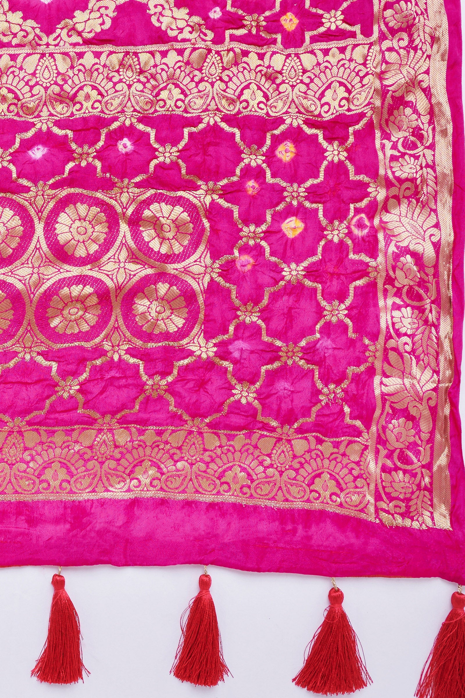 Teejh Chetna Pink Banarasi Dupatta
