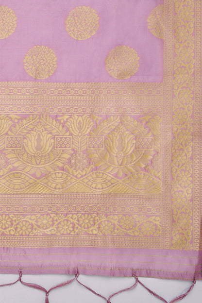 Teejh Devi Mauve Banarasi Dupatta