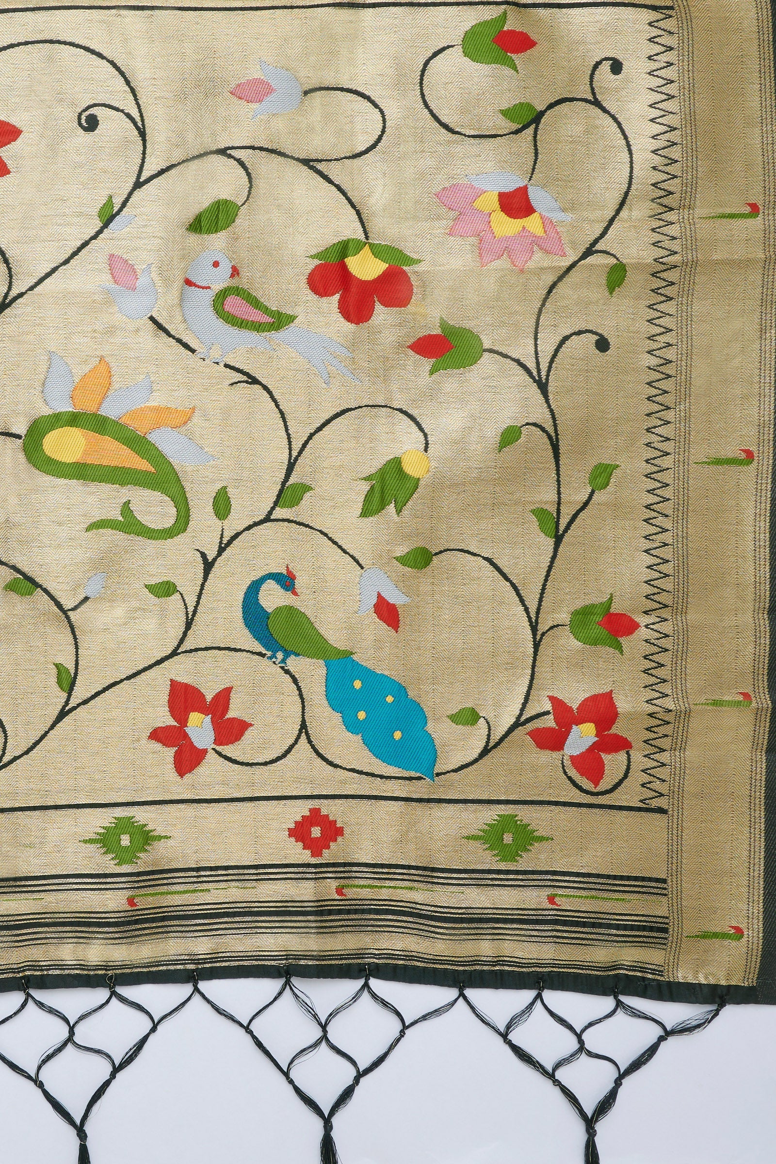 Teejh Durga Black Banarasi Dupatta