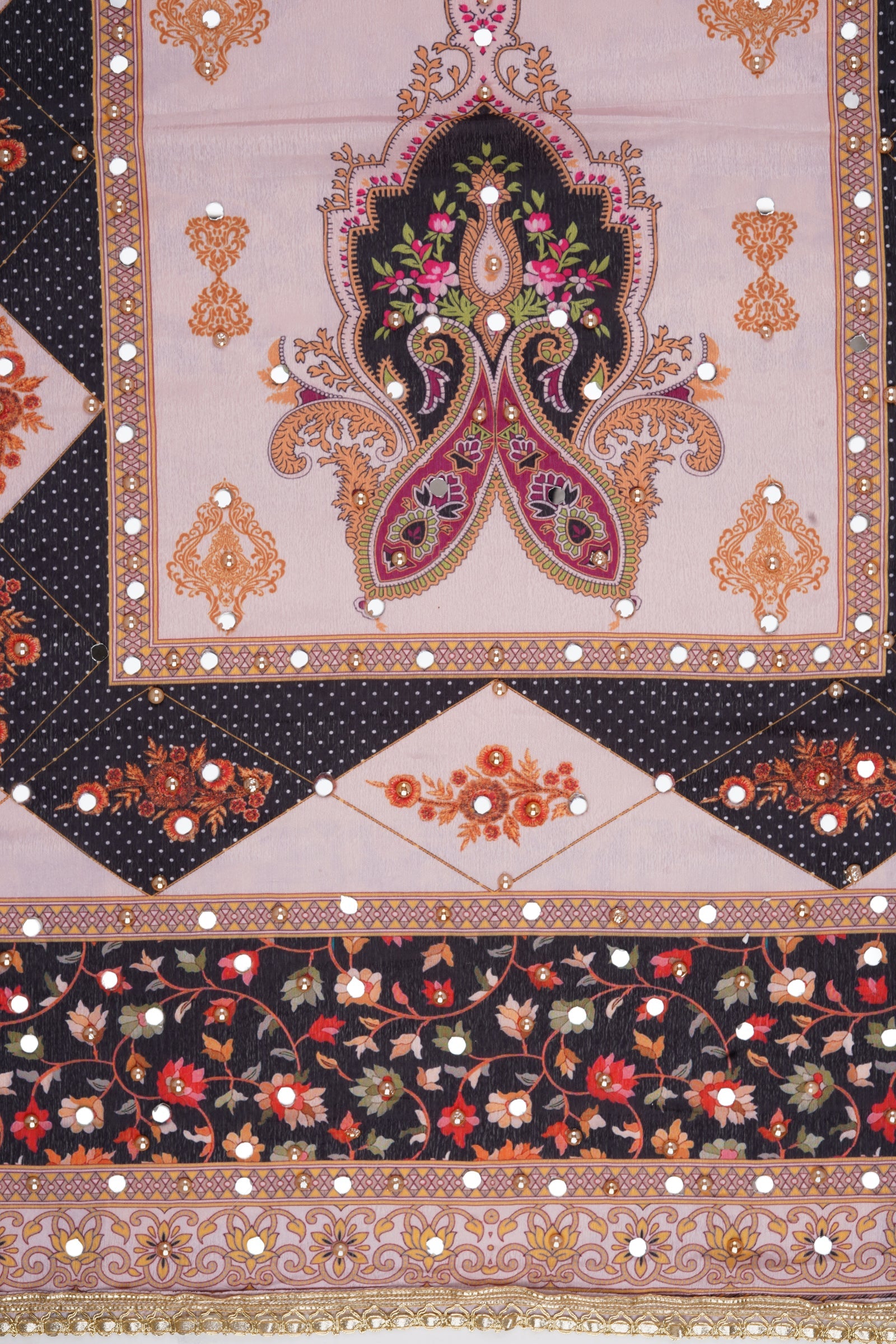 Teejh Gulnaaz Embellished Printed Dupatta